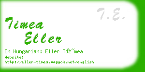 timea eller business card